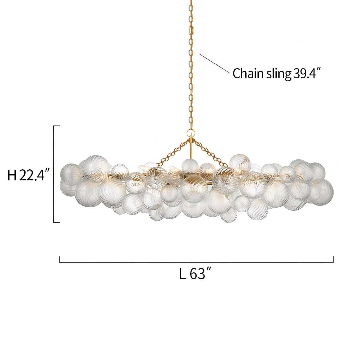 Antizer Vortex Glass Bubble Ball Chandelier