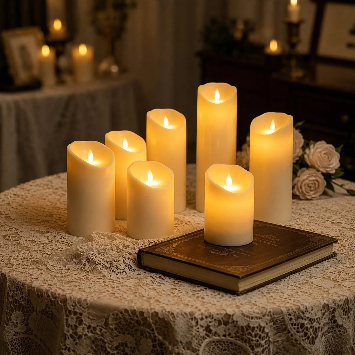 Antizer LED Flameless Paraffin Candle