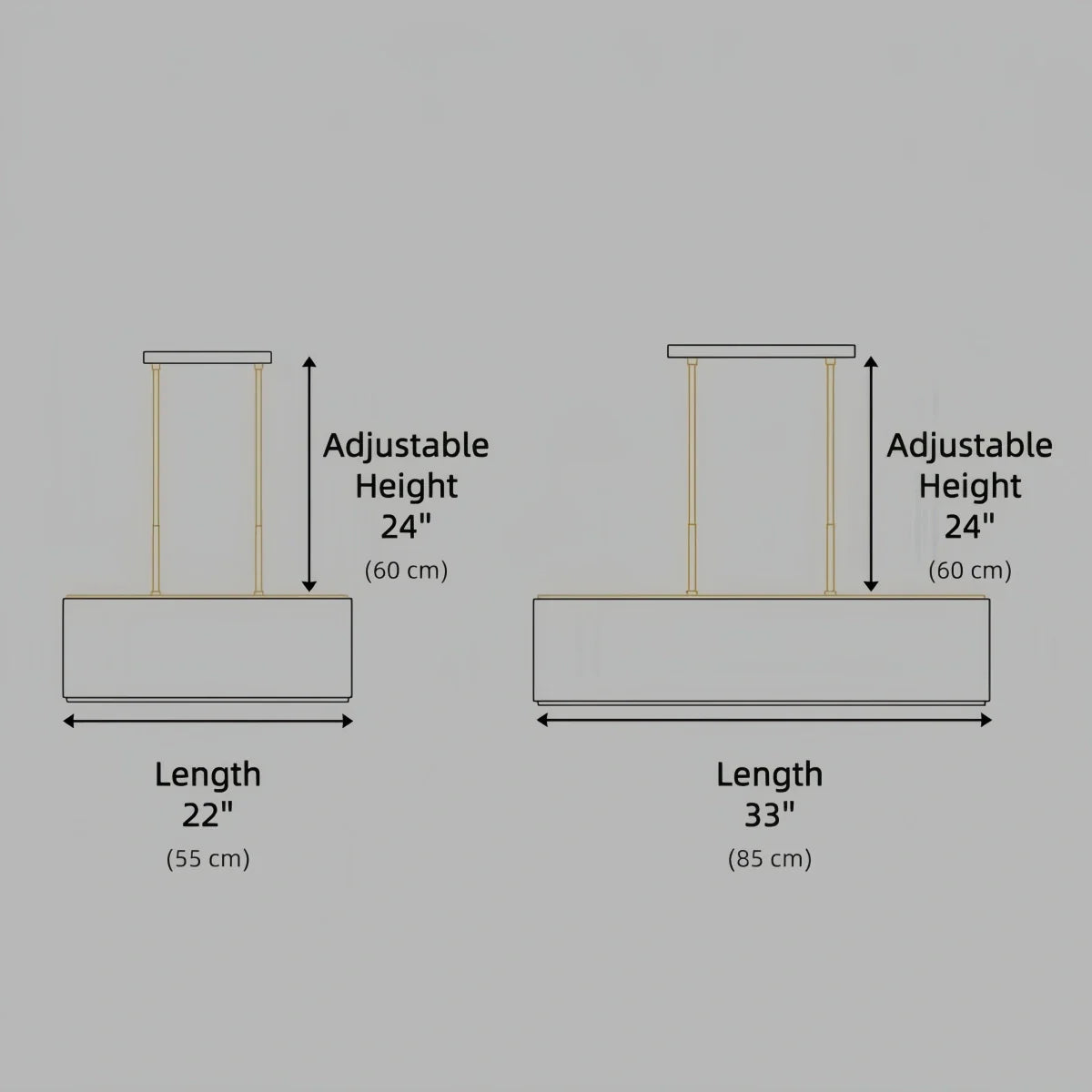 Antizer Modern Luxury Glass Linear Chandelier