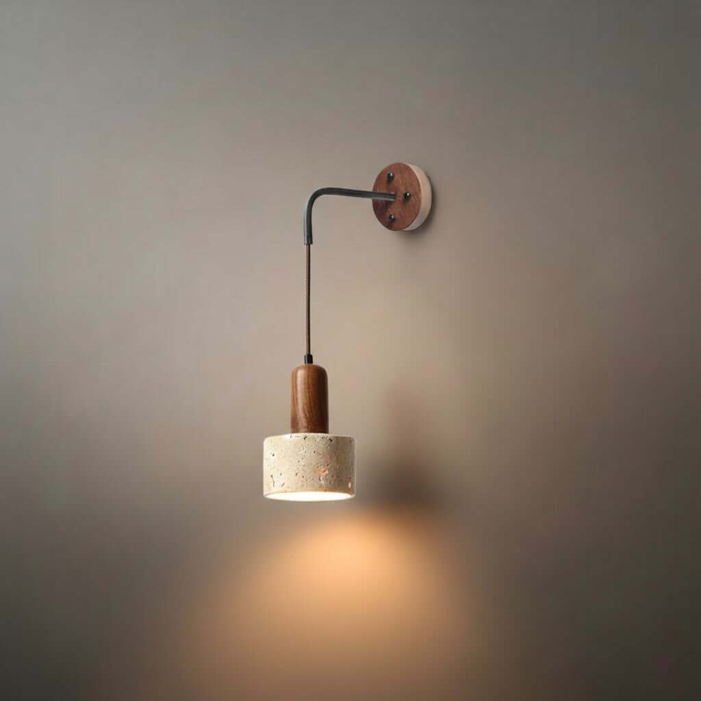 Antizer Vintage Yellow Travertine Wall Lamp