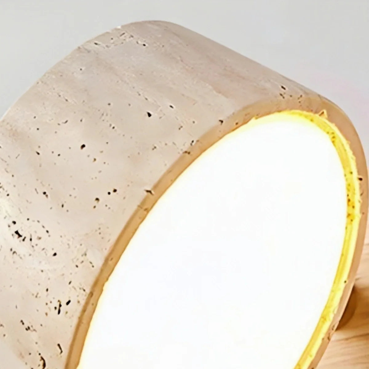 Antizer Modern LED Wood & Stone Travertine Wall Sconce