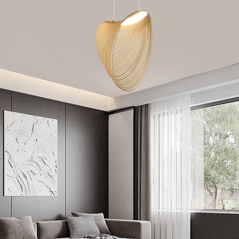 Antizer Art Irregular Wooden Deco Pendant Light