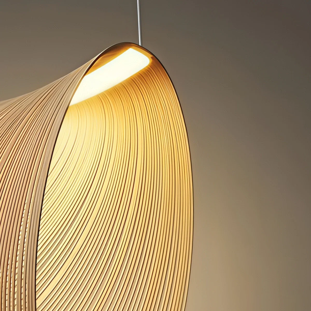 Antizer Art Irregular Wooden Deco Pendant Light