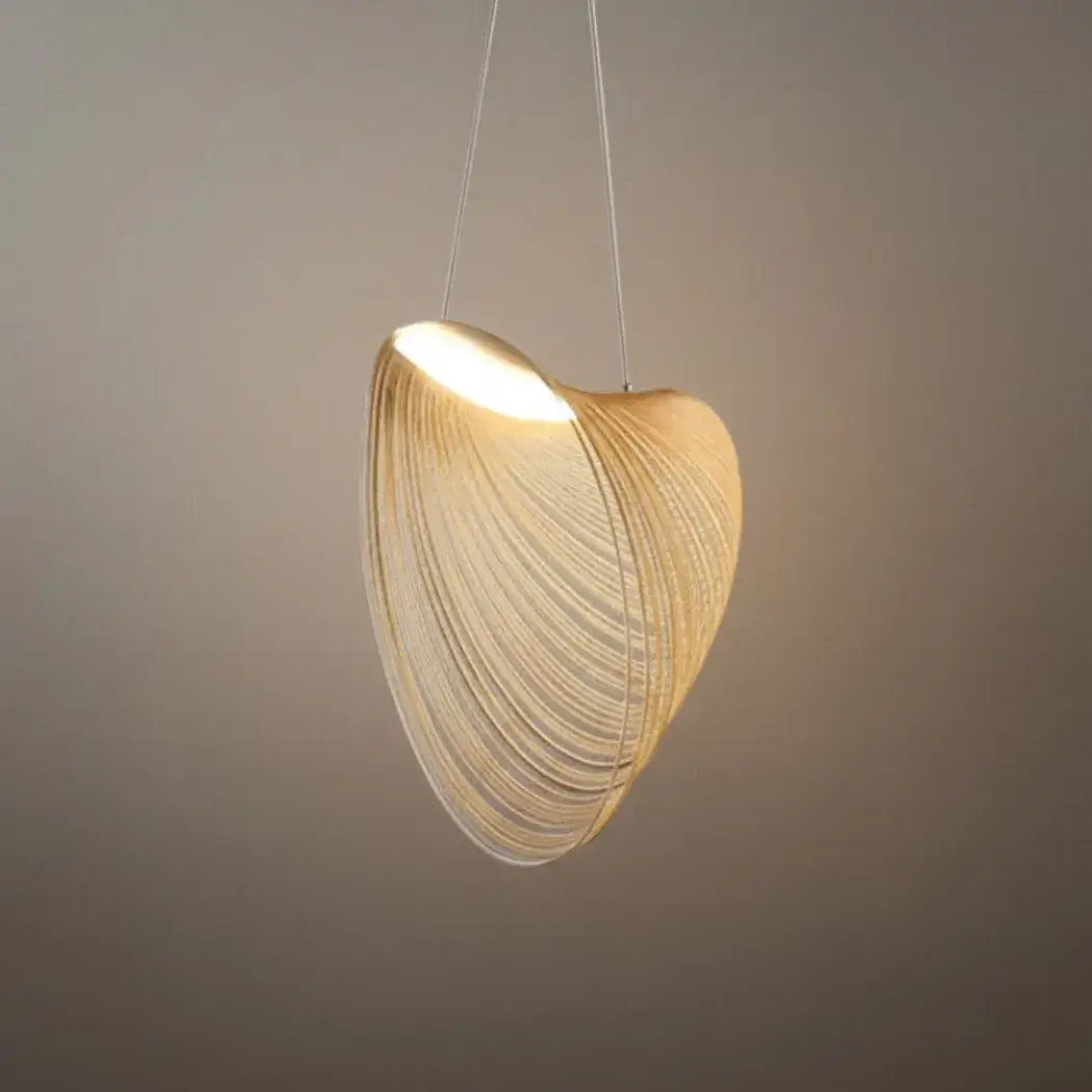 LZ263 Zenno Art Deco Pendant Light - Irregular Wooden Design for Dining Room