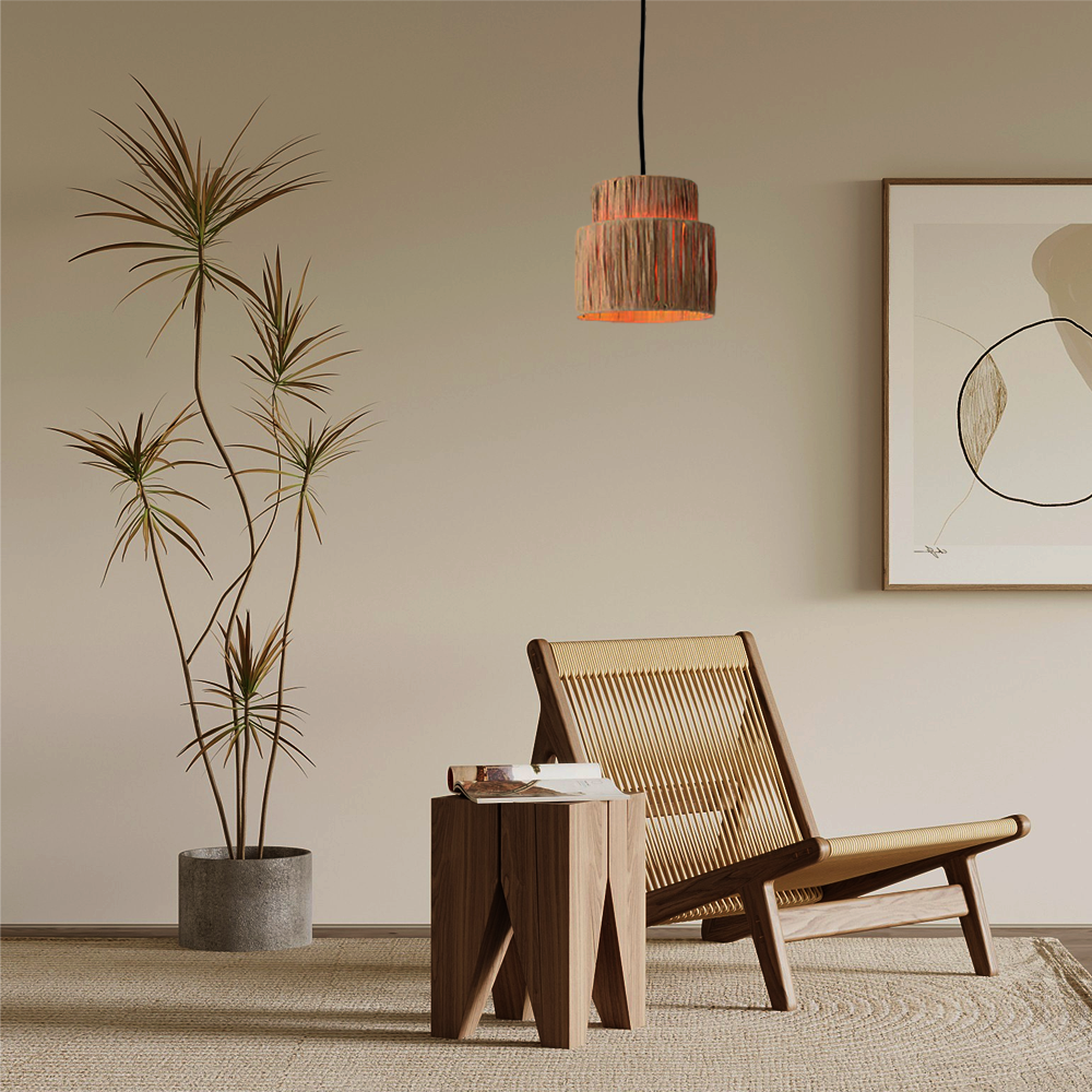 Antizer Rustic Paper Streamer Pendant Light