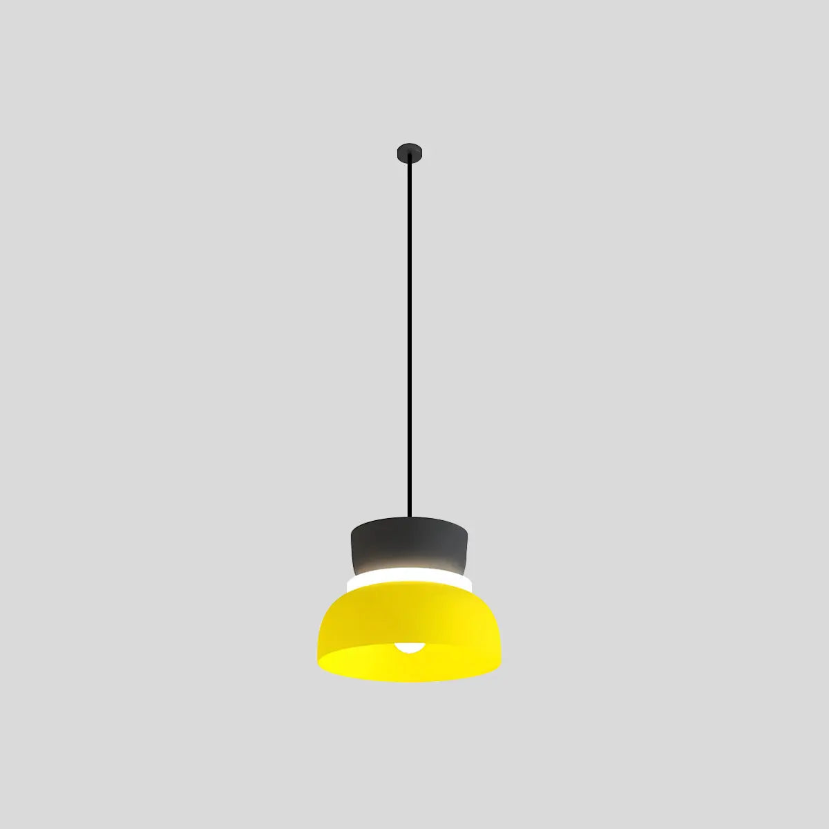 Antizer Macaron Pendant Light for Dining Room Large - Grey and Yellow
