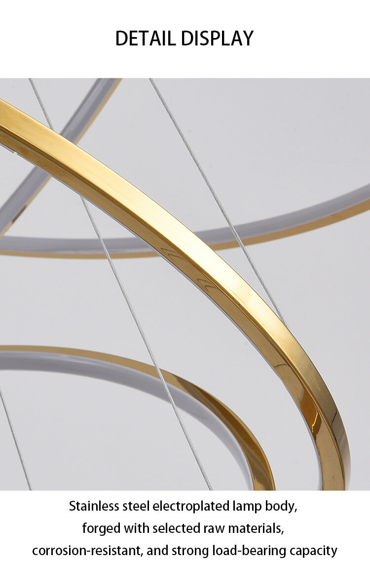 Antizer Large Tiered Ring Foyer Chandelier