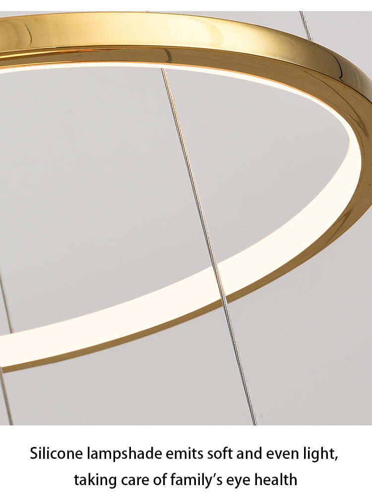 Antizer Large Tiered Ring Foyer Chandelier