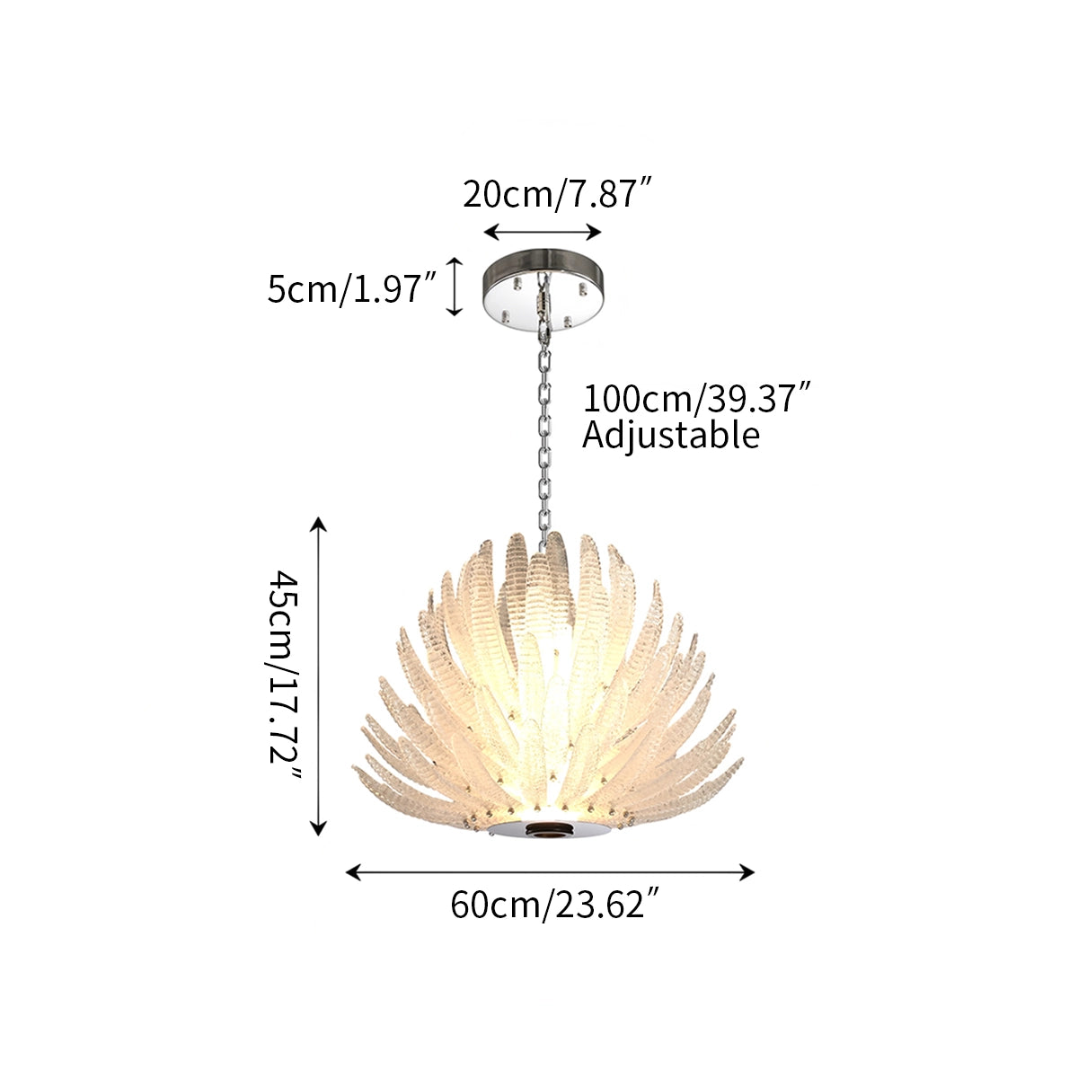 Antizer Creative Pinecone Glass Pendant Light