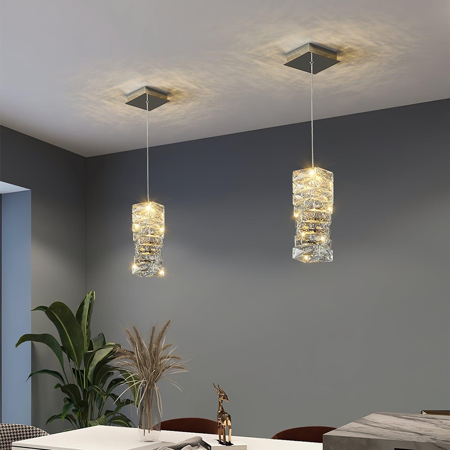 Elegant Crystal LED Pendant Lamp Chandelier for Modern Home Decor Lighting