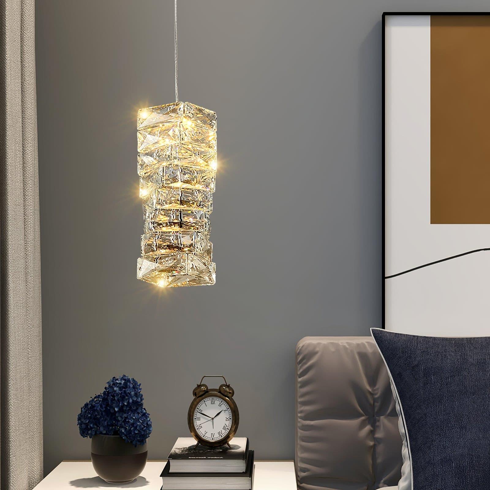 Elegant Crystal LED Pendant Lamp Chandelier for Modern Home Decor Lighting