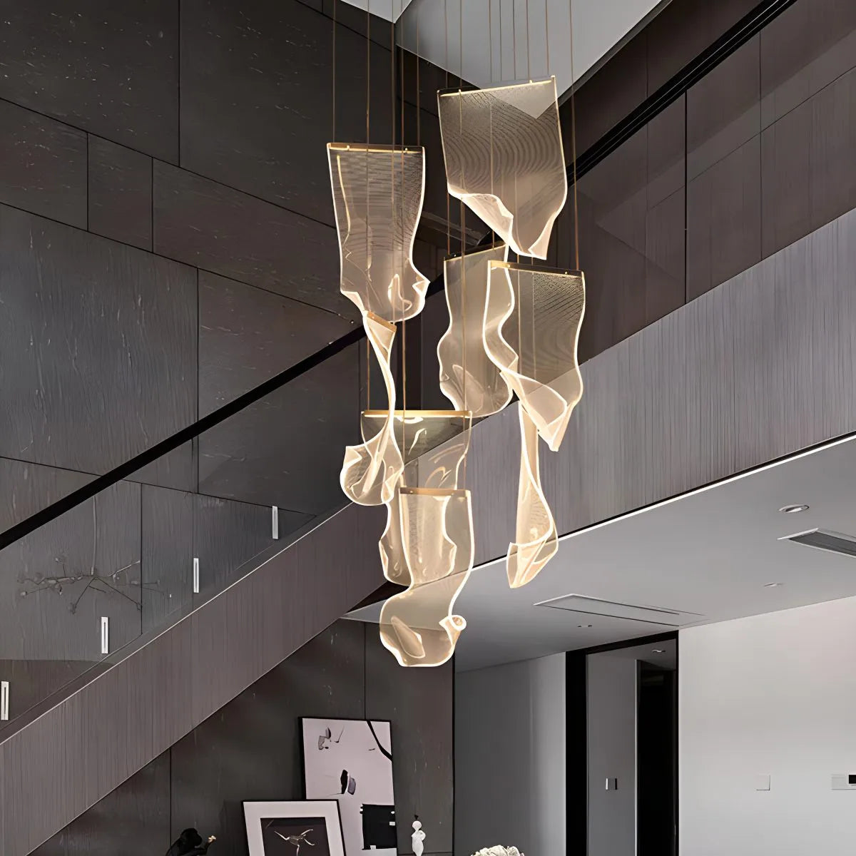 Antizer Light Luxury Art Large Chandelier 8 Heads Warm white（3000k）