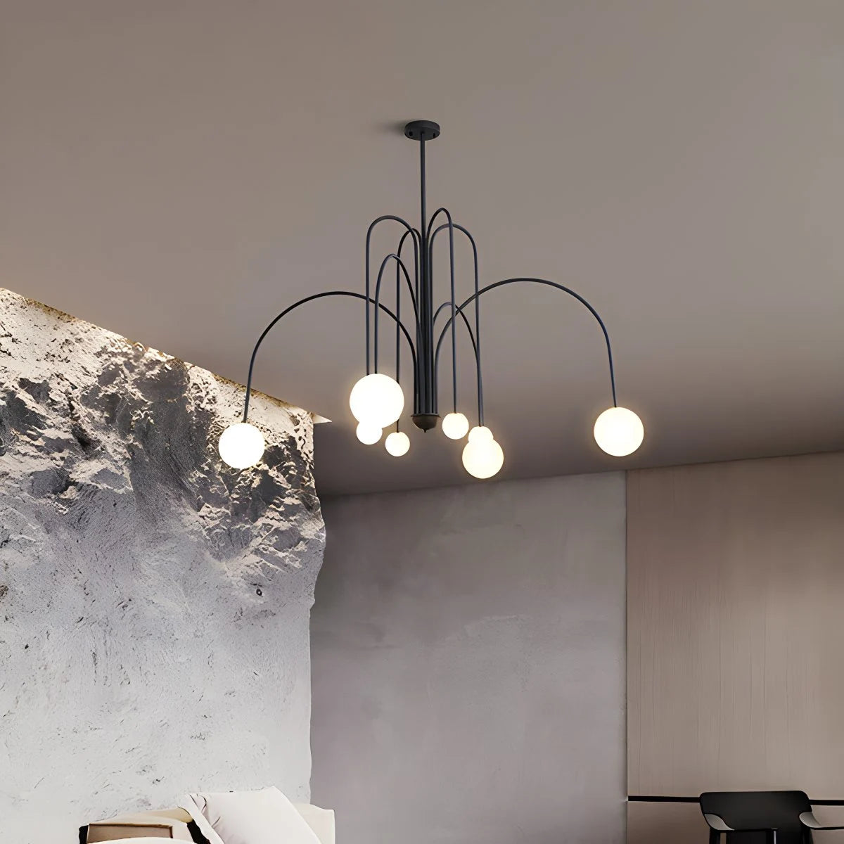 glass globe chandelier