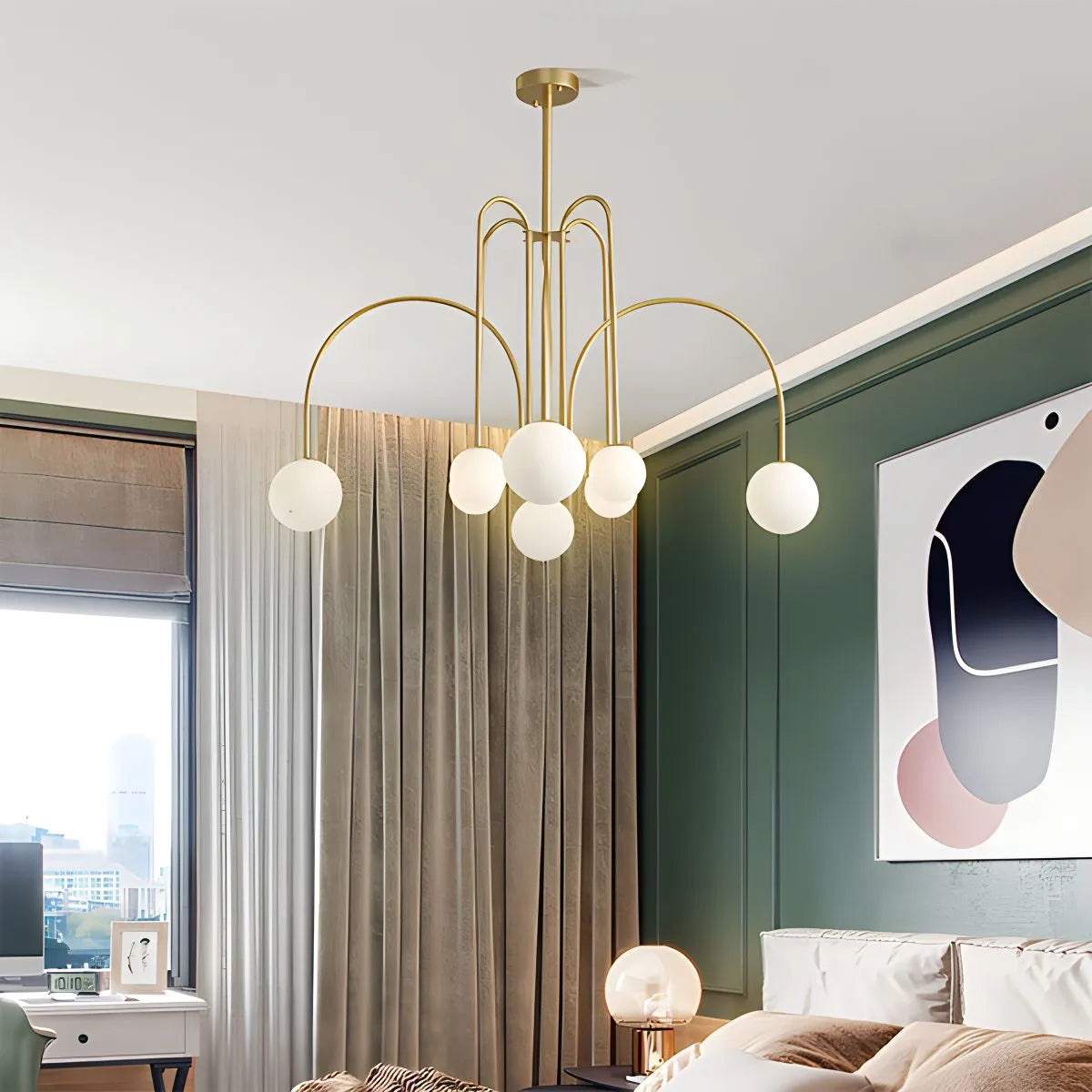 modern glass chandelier
