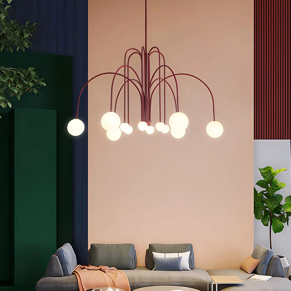 modern glass chandelier