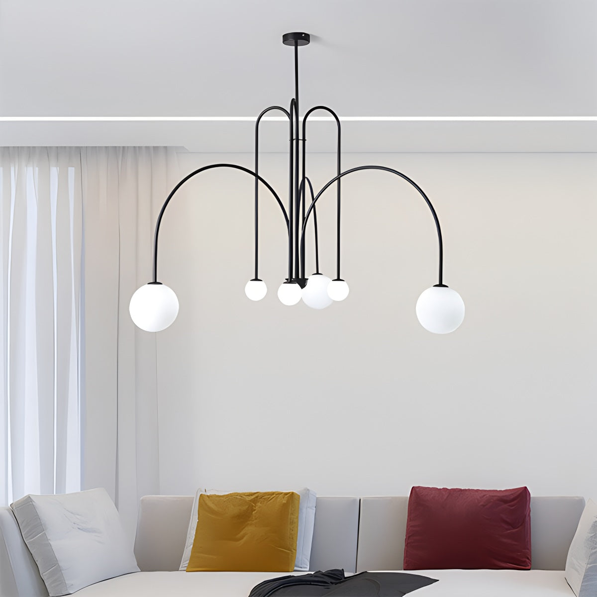modern glass chandelier