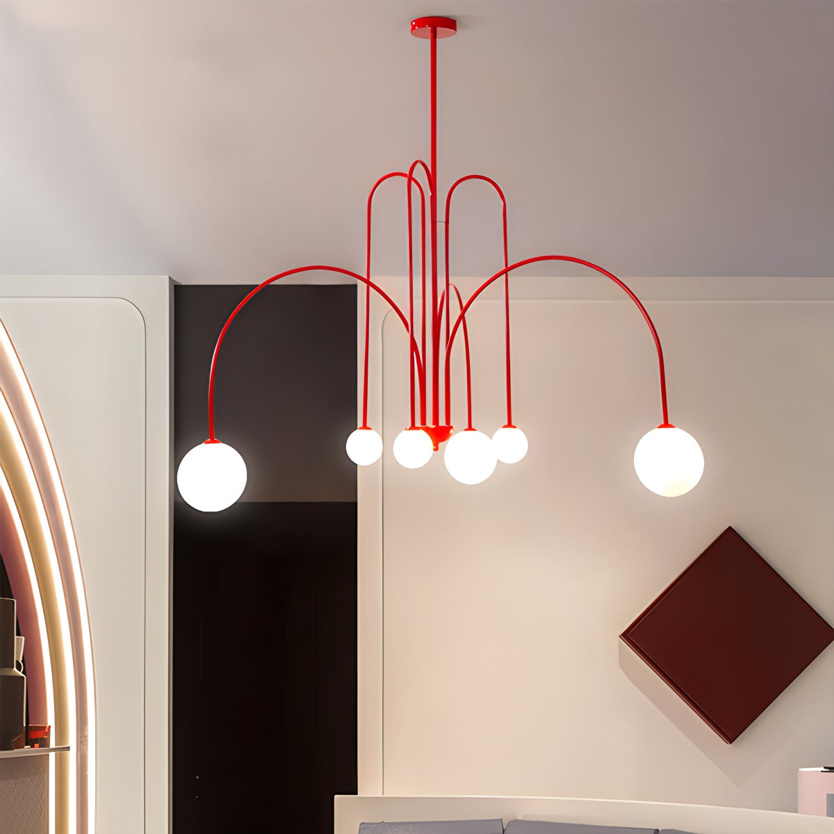 modern glass chandelier