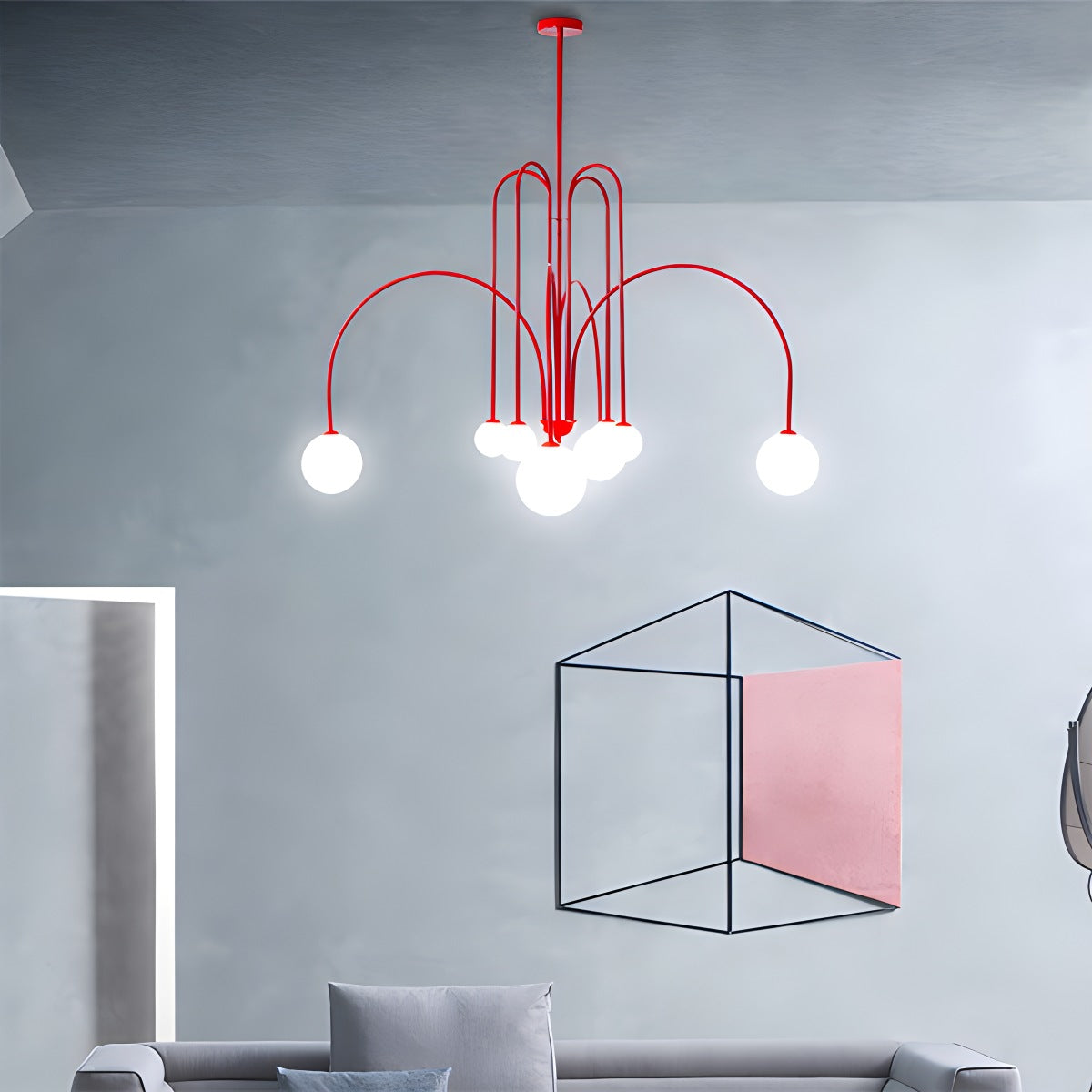 modern glass chandelier