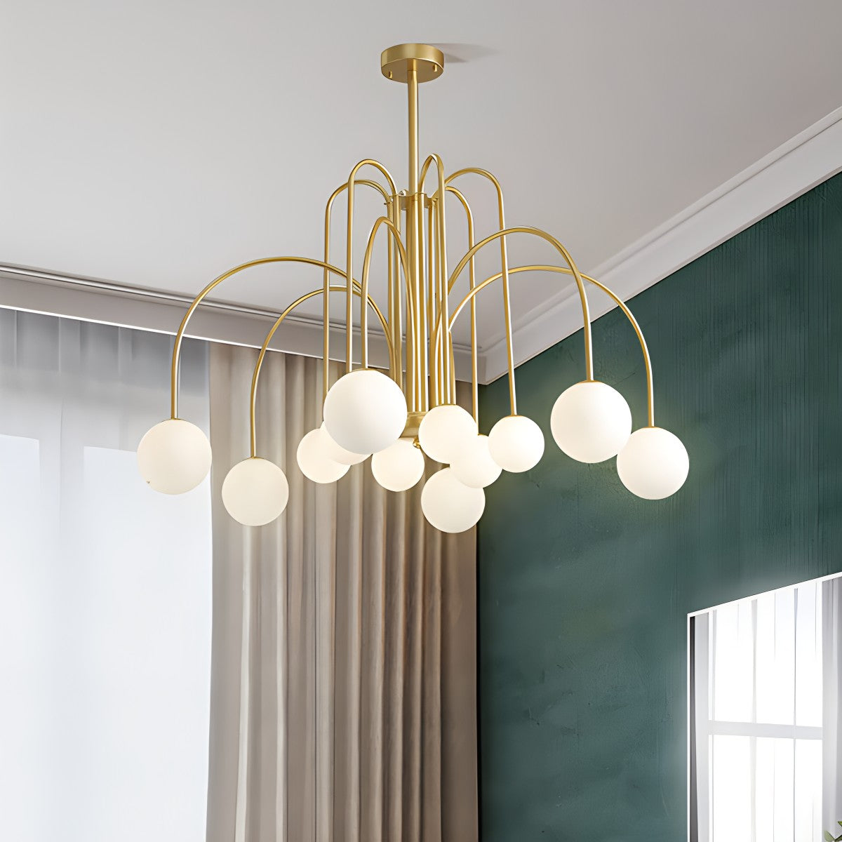 modern glass chandelier