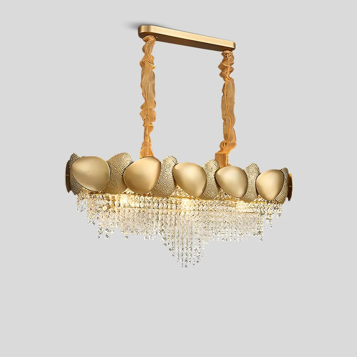Antizer Luxurious Crystal Golden Chandelier
