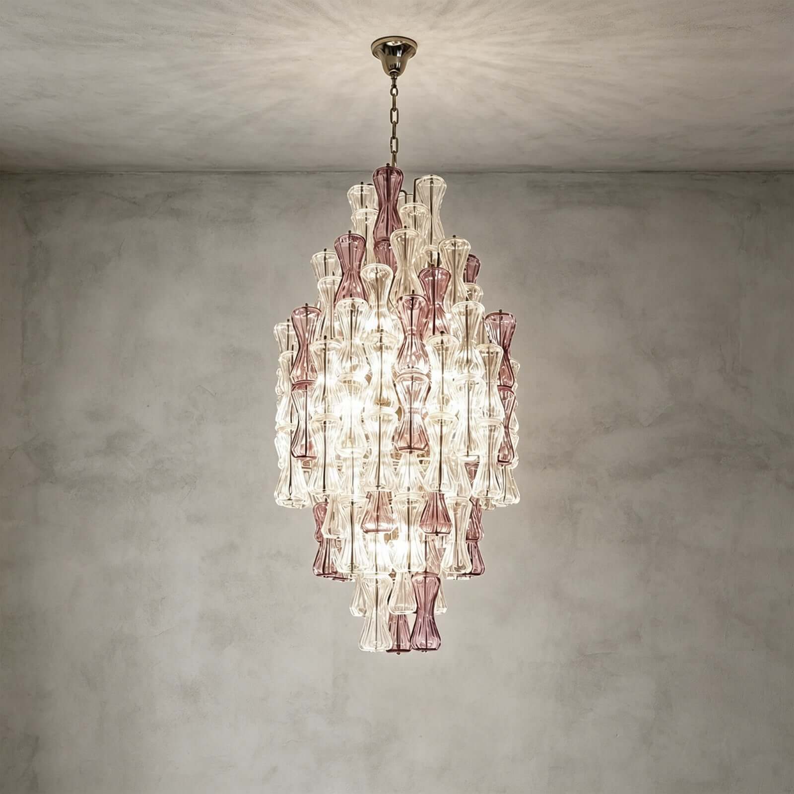Luvira Chandelier - Glass Chandelier for Foyer and Stairway Entryway