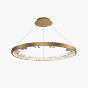 Antizer Luxury Circle Crystal Chandelier for Living Room