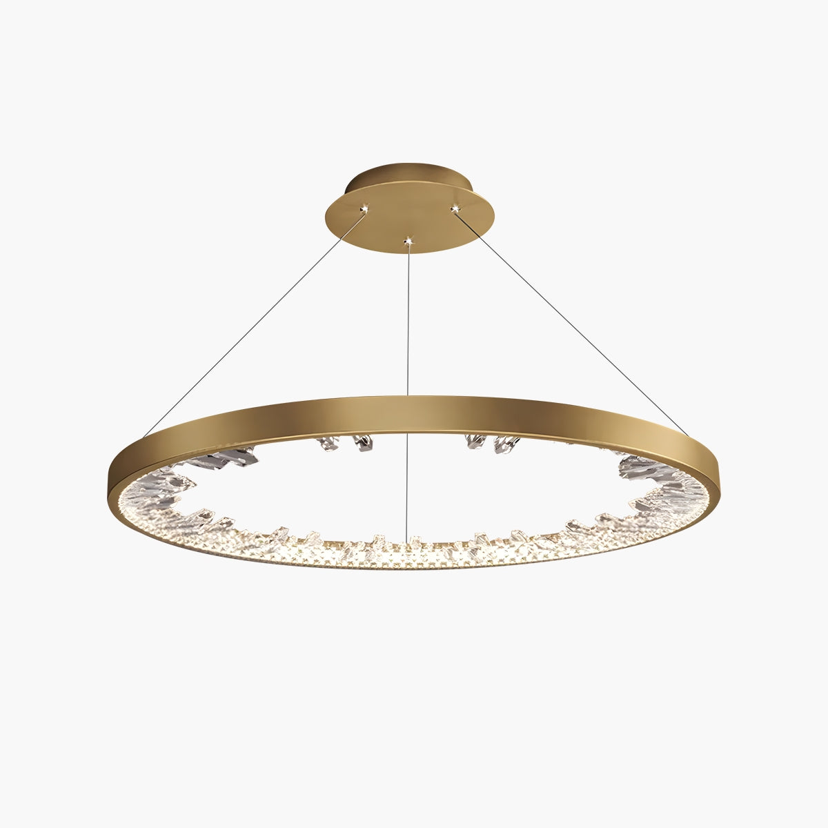 Antizer Luxury Circle Crystal Chandelier for Living Room
