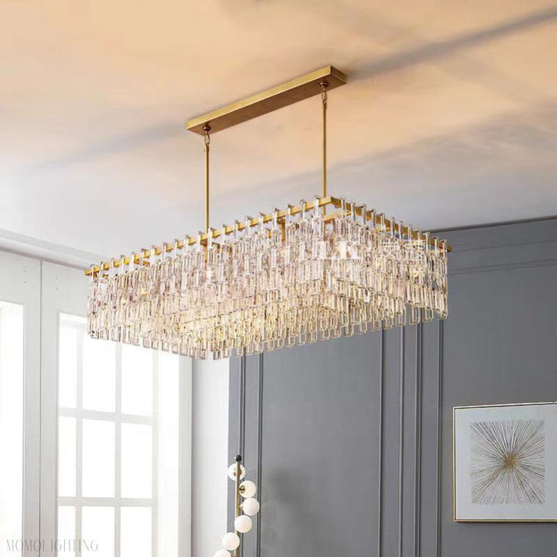 Antizer Marigan K9 Crystal Rectangular Chandelier
