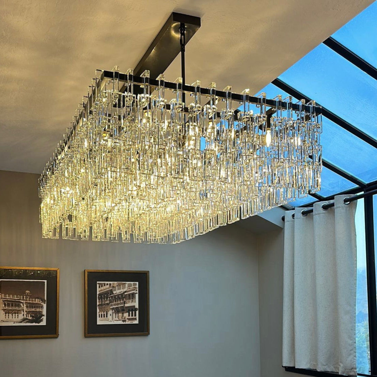 Antizer Marigan K9 Crystal Rectangular Chandelier