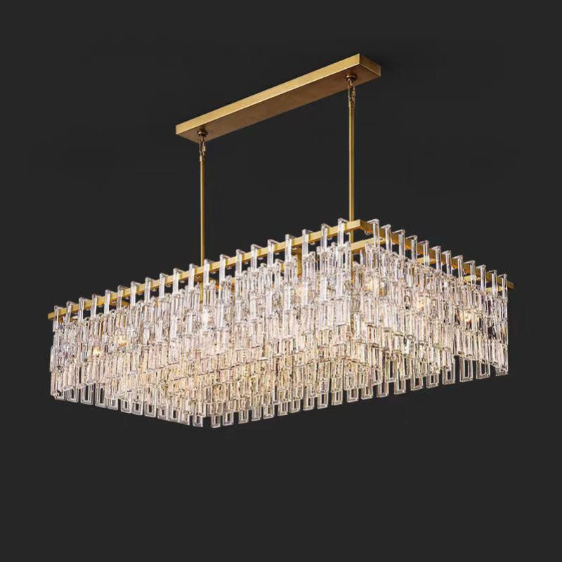 Antizer Marigan K9 Crystal Rectangular Chandelier