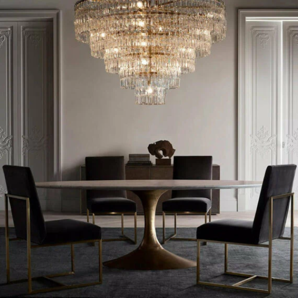 Antizer Marigan Tier K9 Crystal Round Chandelier