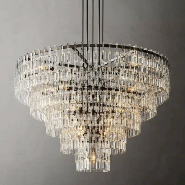 Antizer Marigan Tier K9 Crystal Round Chandelier