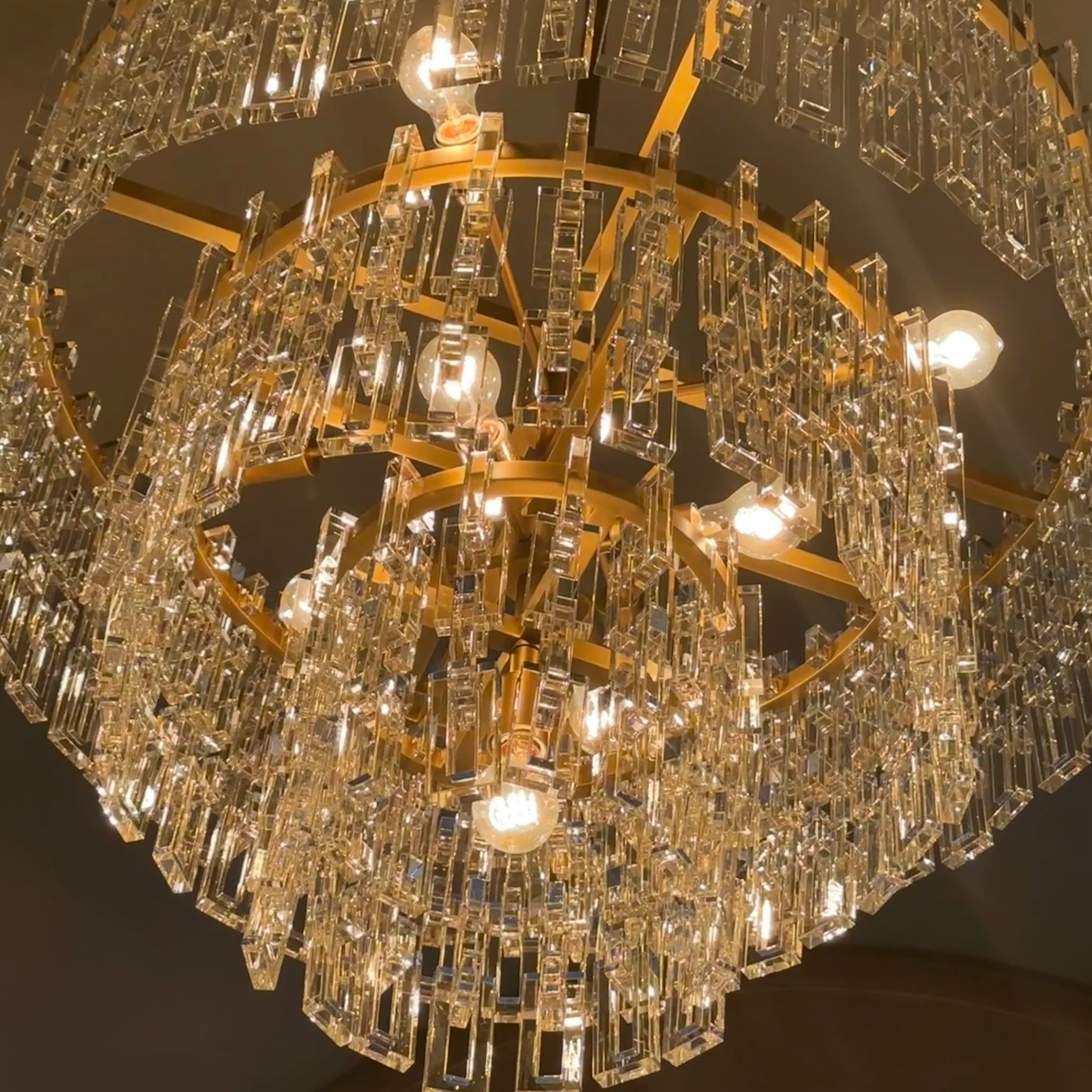 Antizer Marigan Tier K9 Crystal Round Chandelier