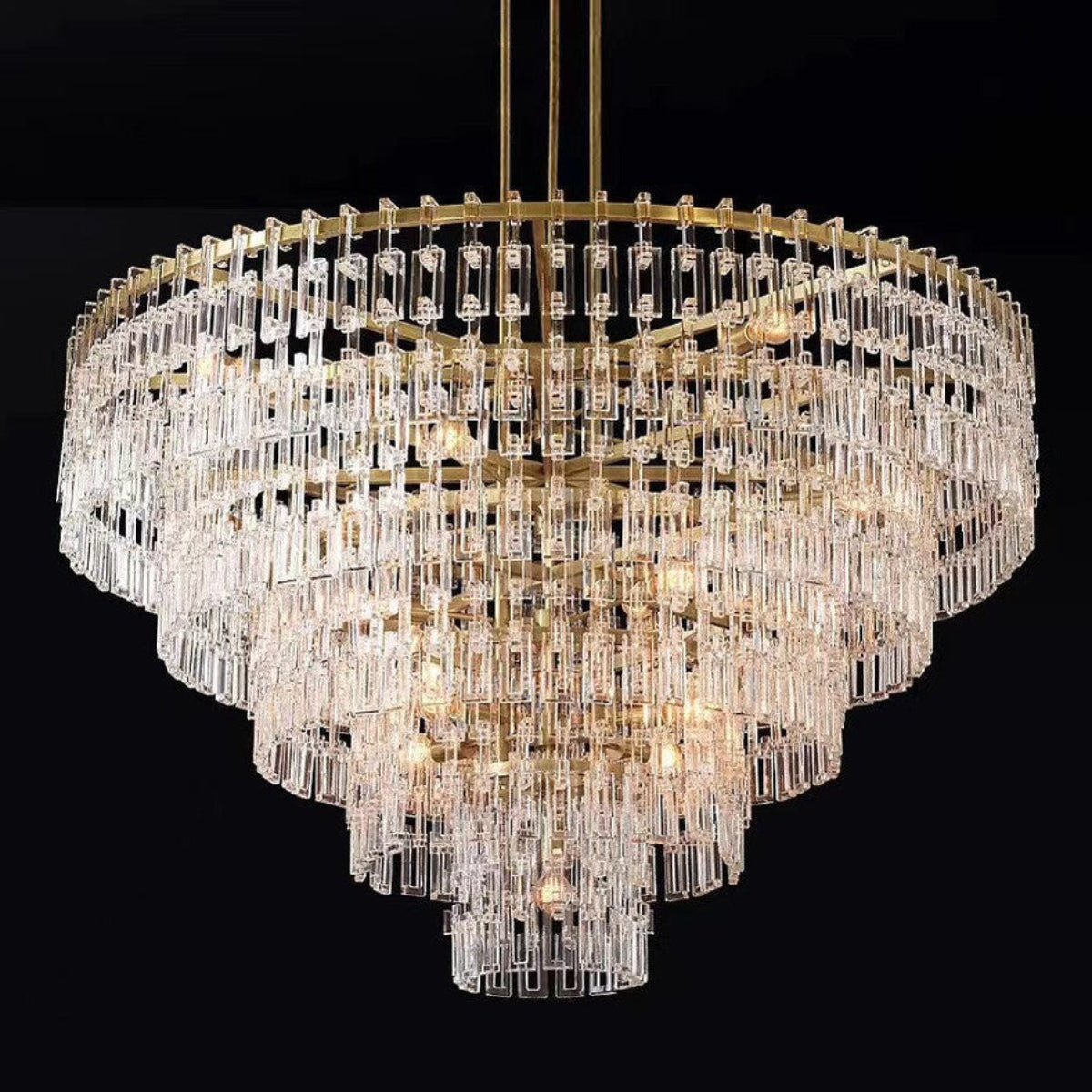 Antizer Marigan Tier K9 Crystal Round Chandelier