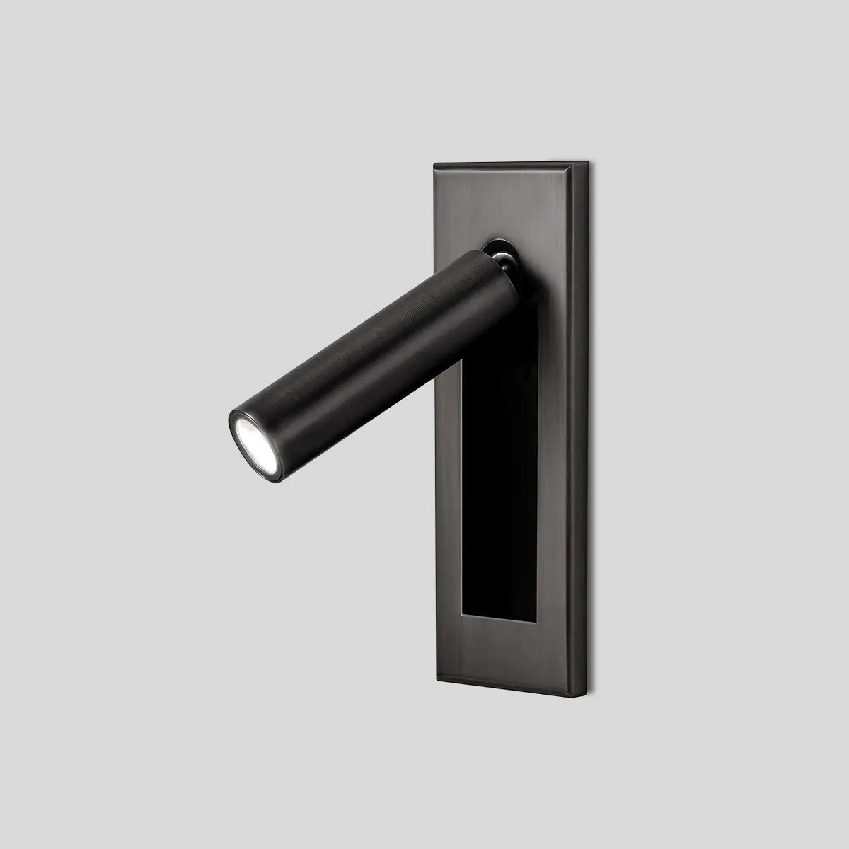 black modern recessed wall light