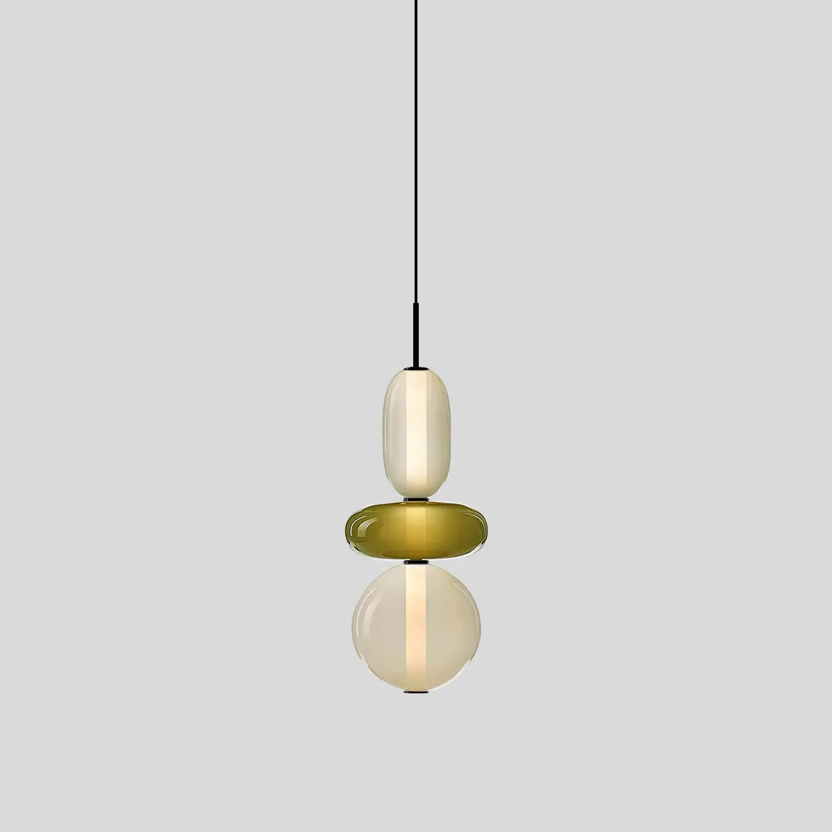 Antizer Candied Glass Pendant Light for Bedroom Model D Green Remote Control Dimmer