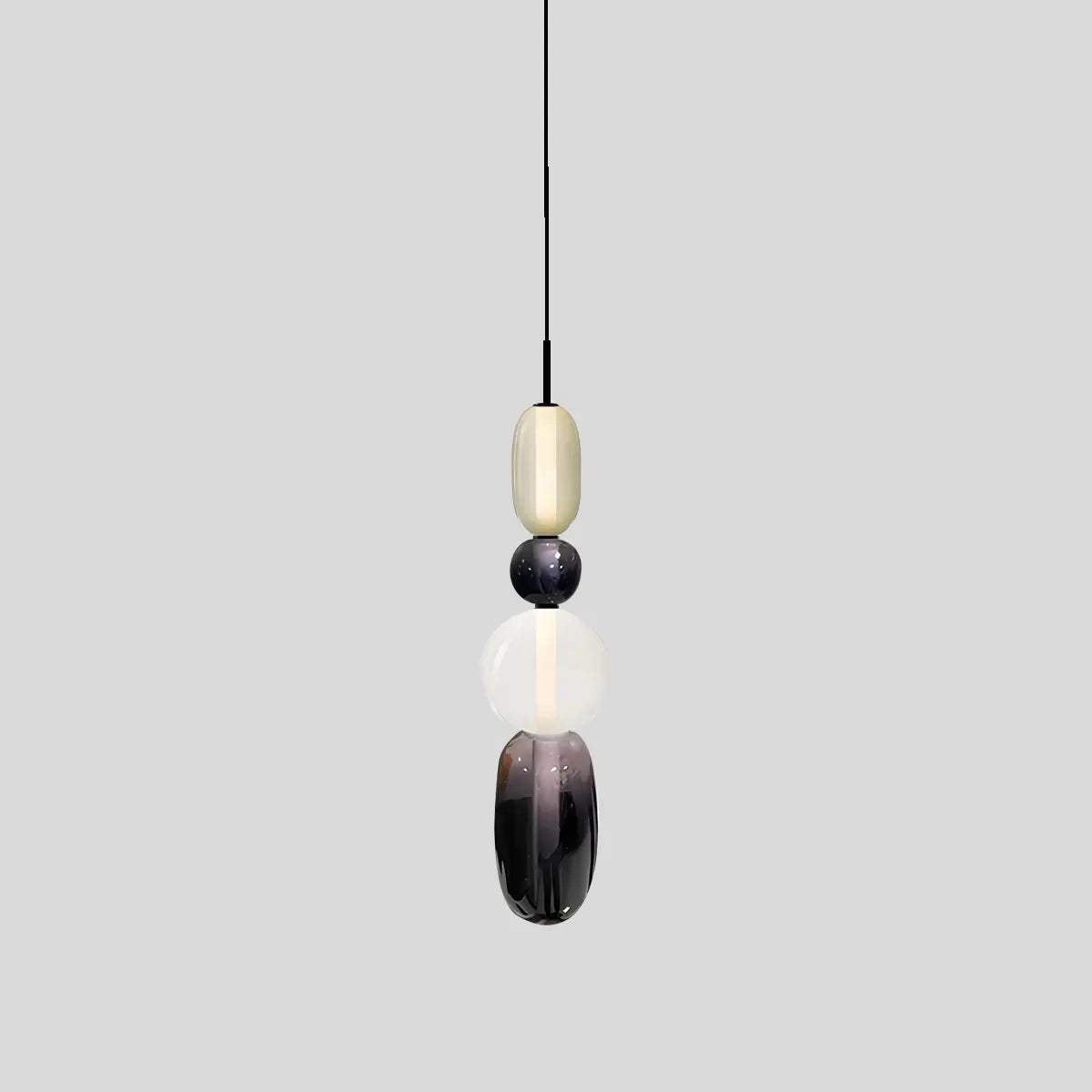 Antizer Candied Glass Pendant Light for Bedroom Model F  Black Remote Control Dimmer