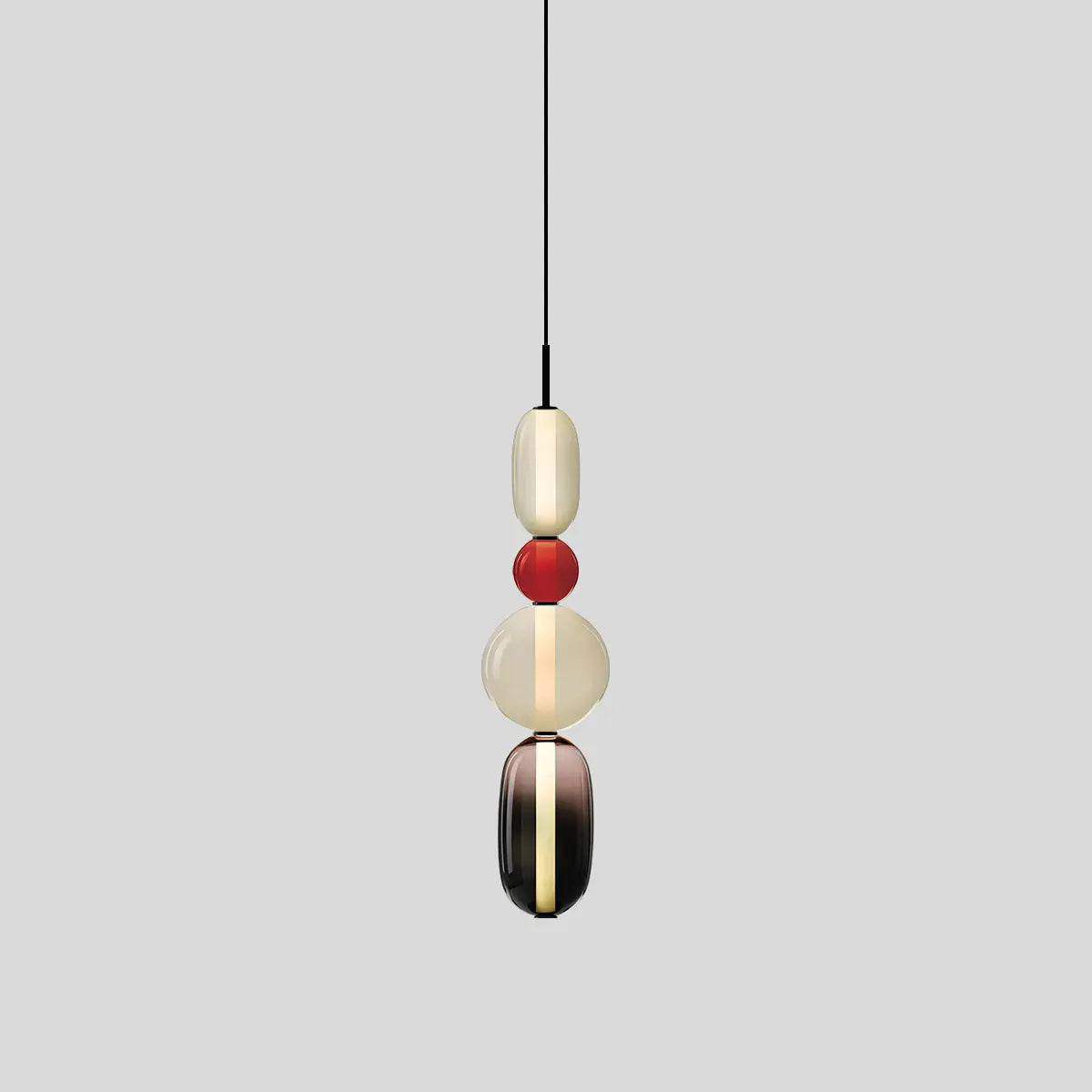 Antizer Candied Glass Pendant Light for Bedroom Model F Red Remote Control Dimmer