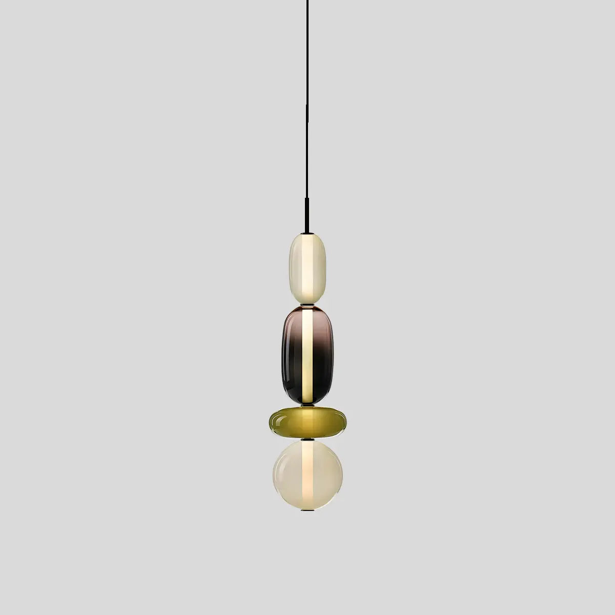 Antizer Candied Glass Pendant Light for Bedroom Model G Green Remote Control Dimmer