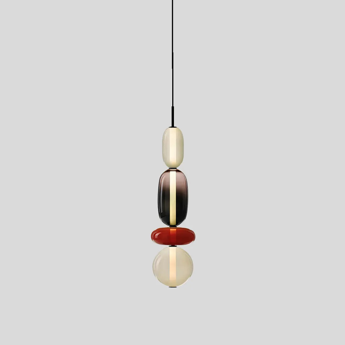 Antizer Candied Glass Pendant Light for Bedroom Model G Red Remote Control Dimmer