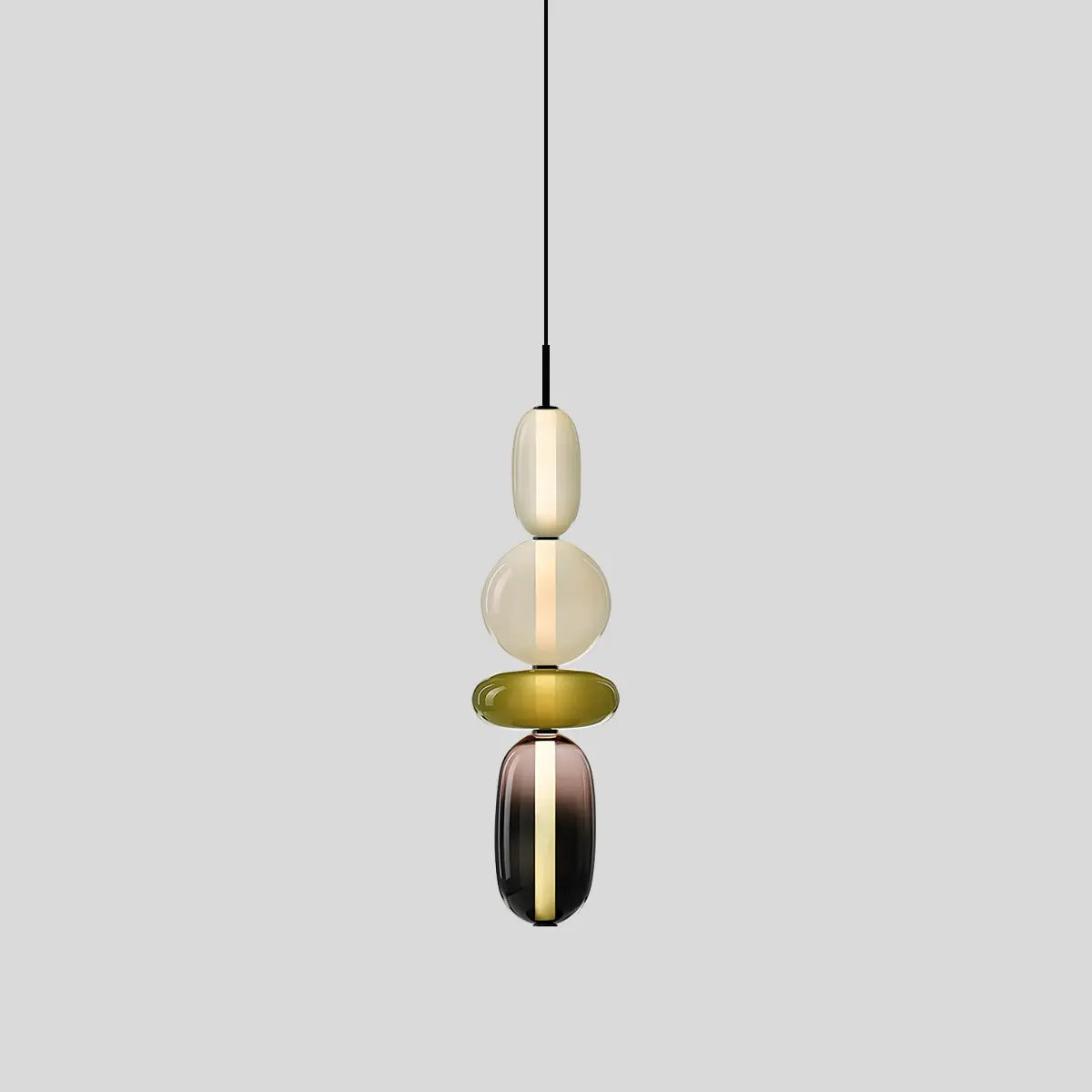 Antizer Candied Glass Pendant Light for Bedroom Model H Green Remote Control Dimmer