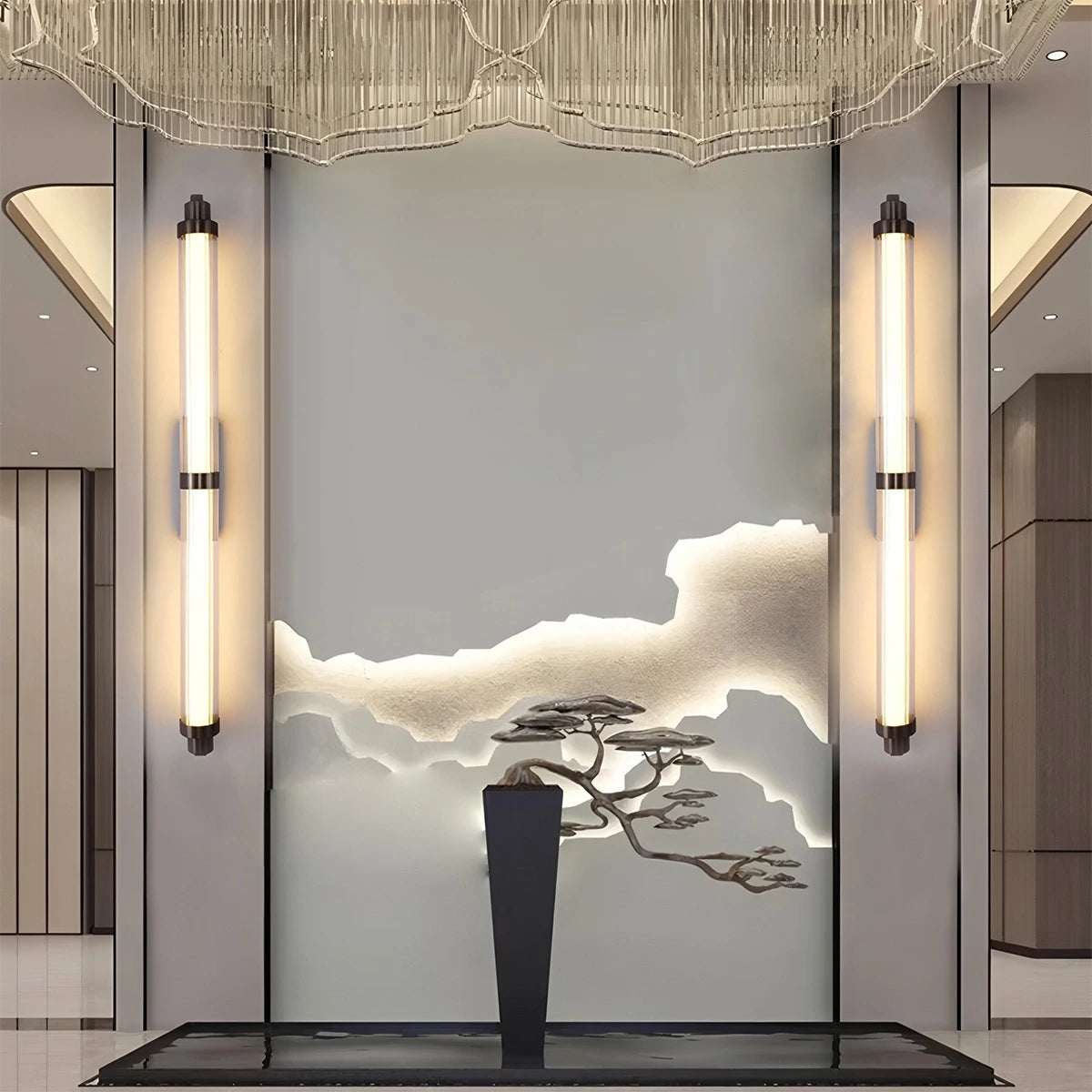 modern glass wall sconce for living room
