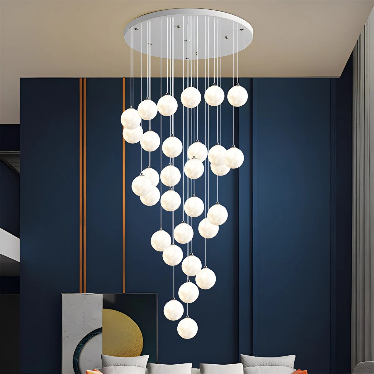 Antizer Modern Attic 3D Moon Celestial Chandelier 30 Heads-60cm / 23.62" -3D