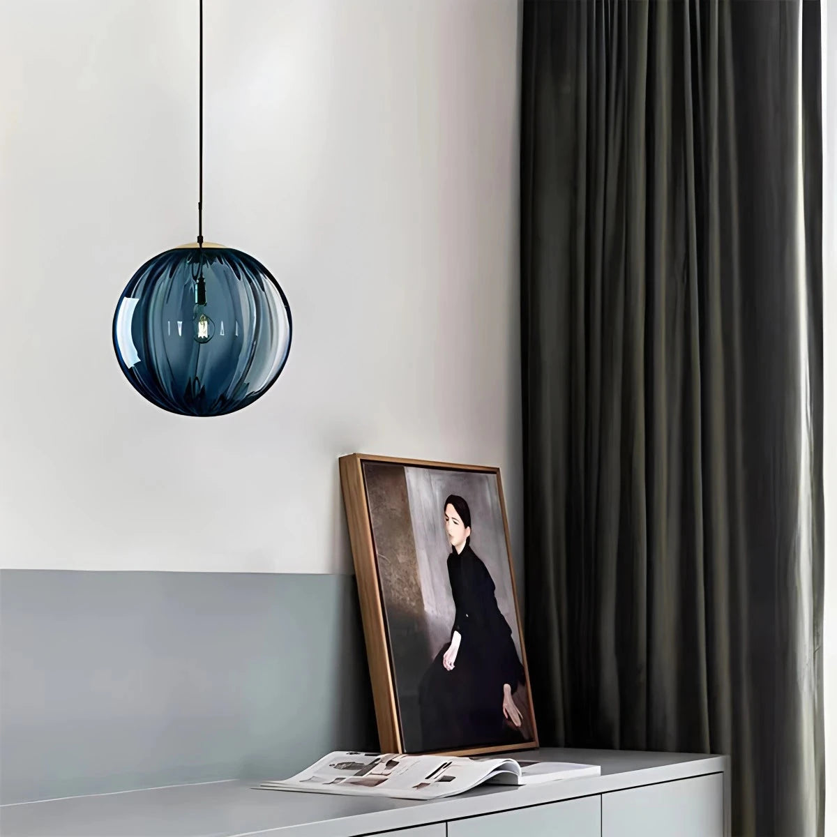 modern globe pendant light   
