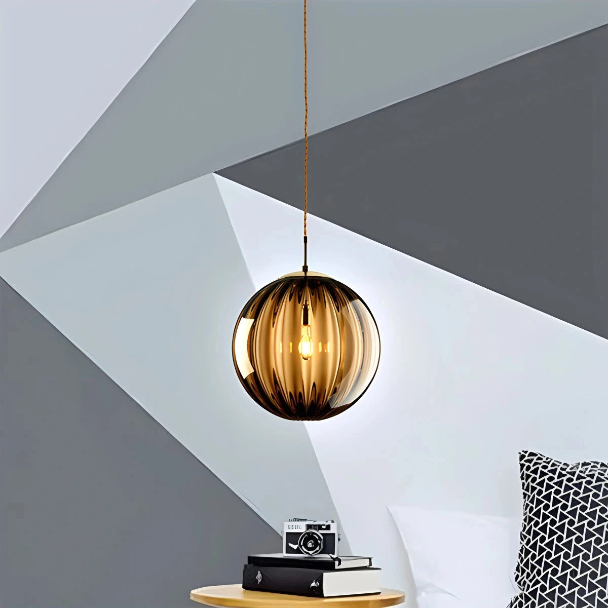 water ripple glass pendant light