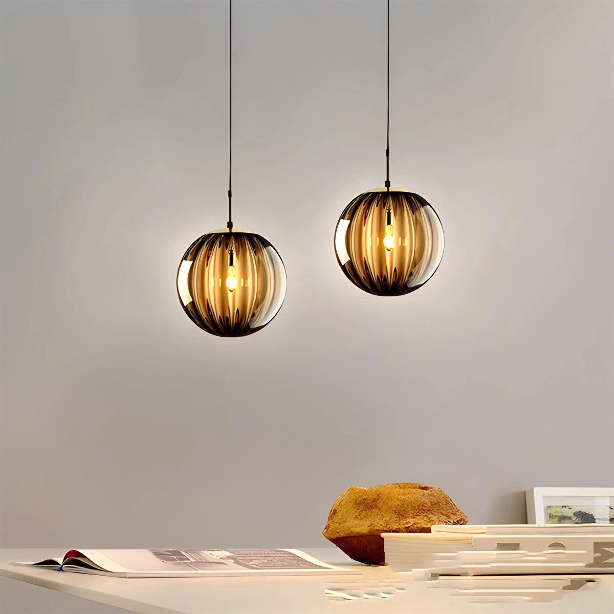 water ripple glass pendant light