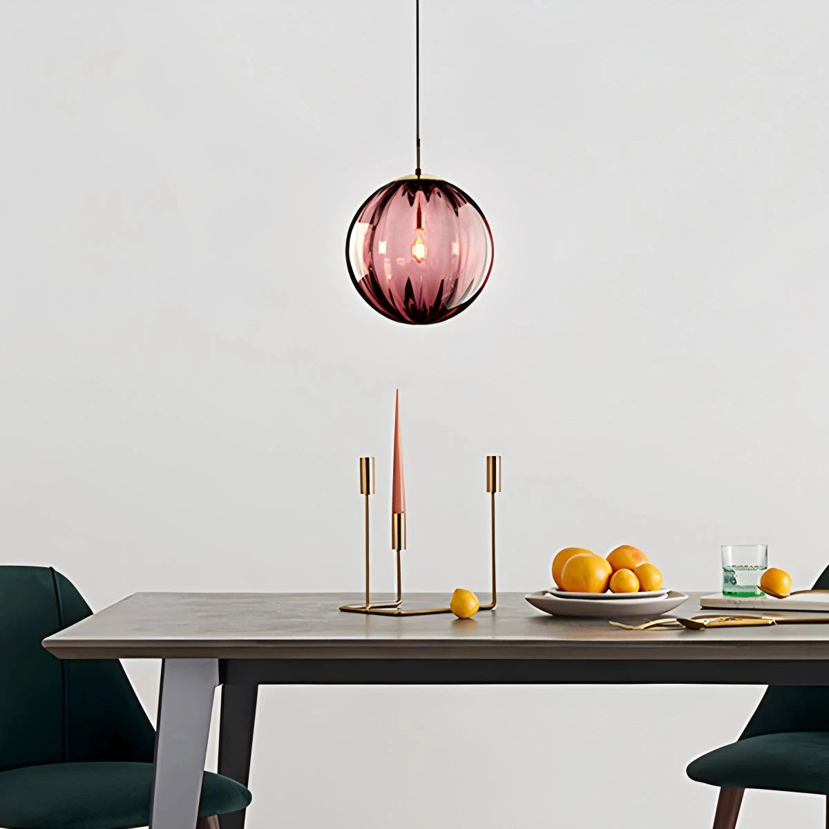 textured glass pendant light