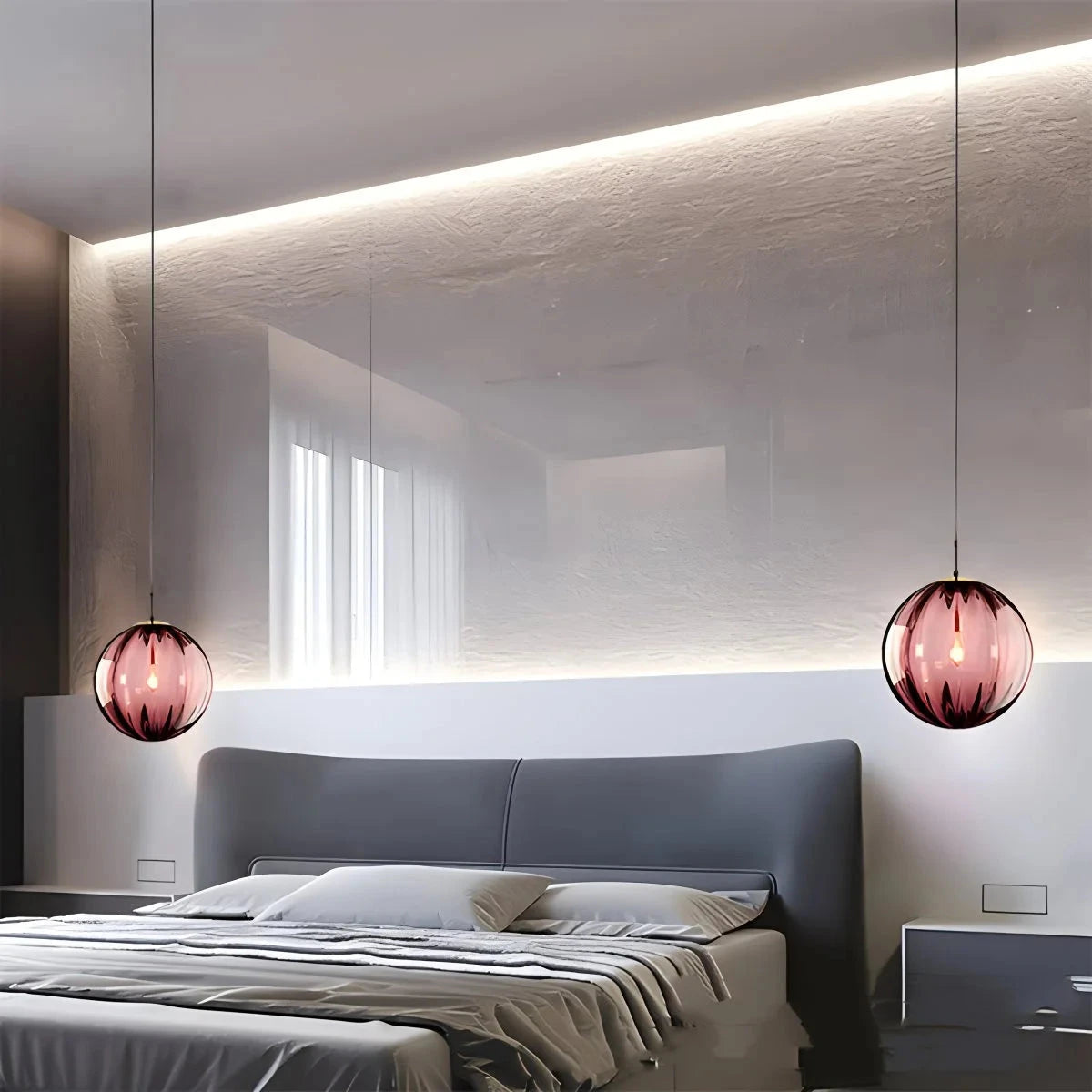 textured glass pendant light