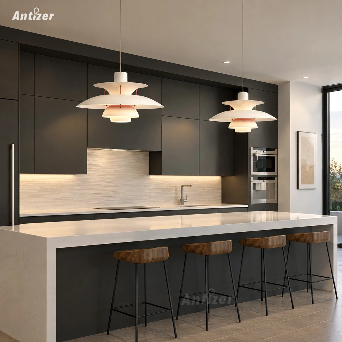 Antizer Modern Nordic Style Multi-layer Hanging Pendant Light