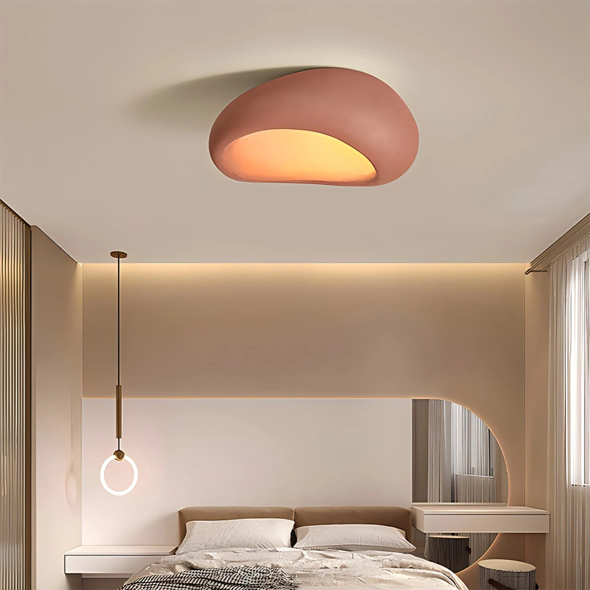 Antizer Mushroom Shape LED Ceiling Light Red
